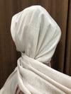 Velvet Silk Hijab - White Pearl