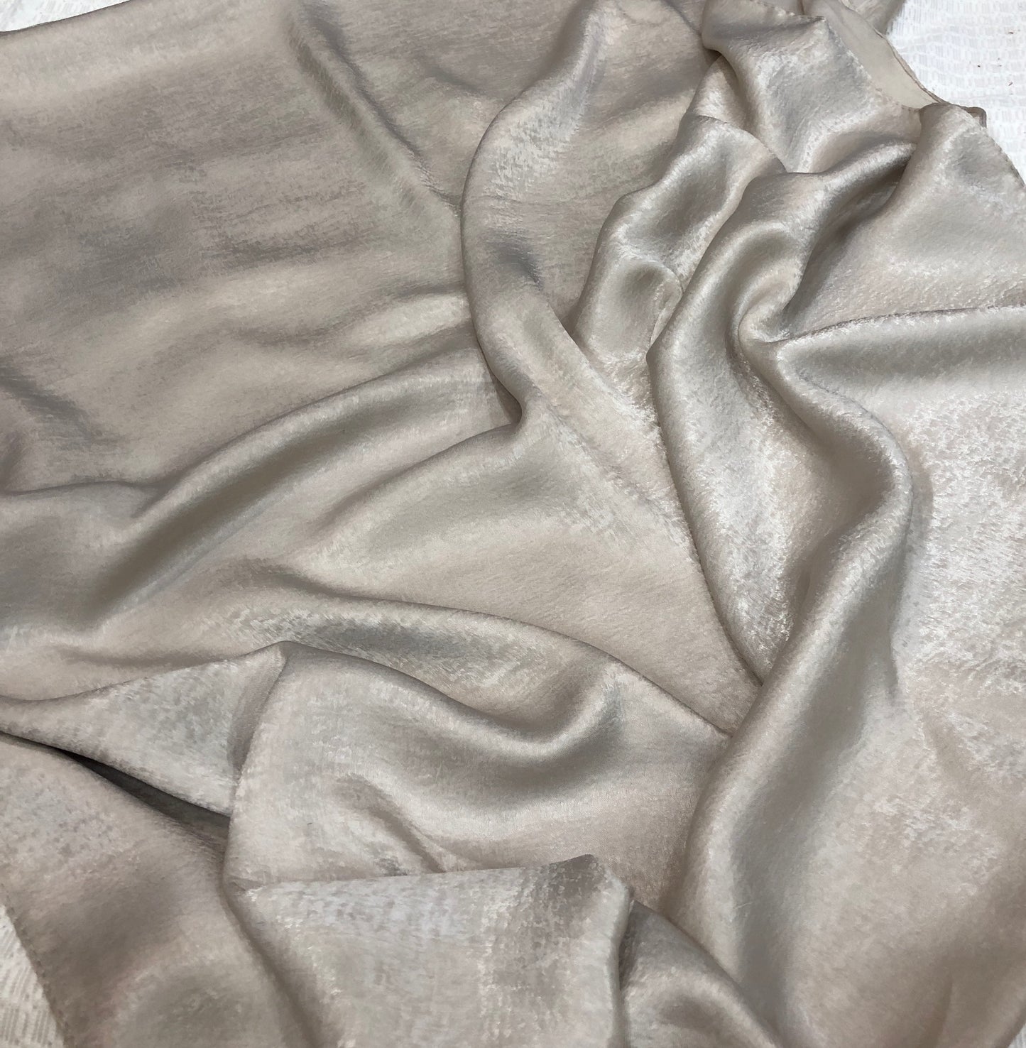 Velvet Silk Hijab - White Pearl