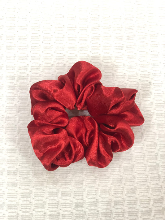 Silk Scrunchie -     Red