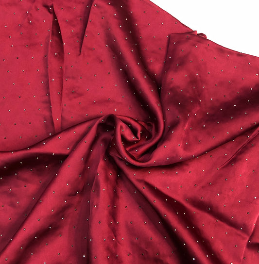 Studded Silk Hijab - Vine (Black Stud)