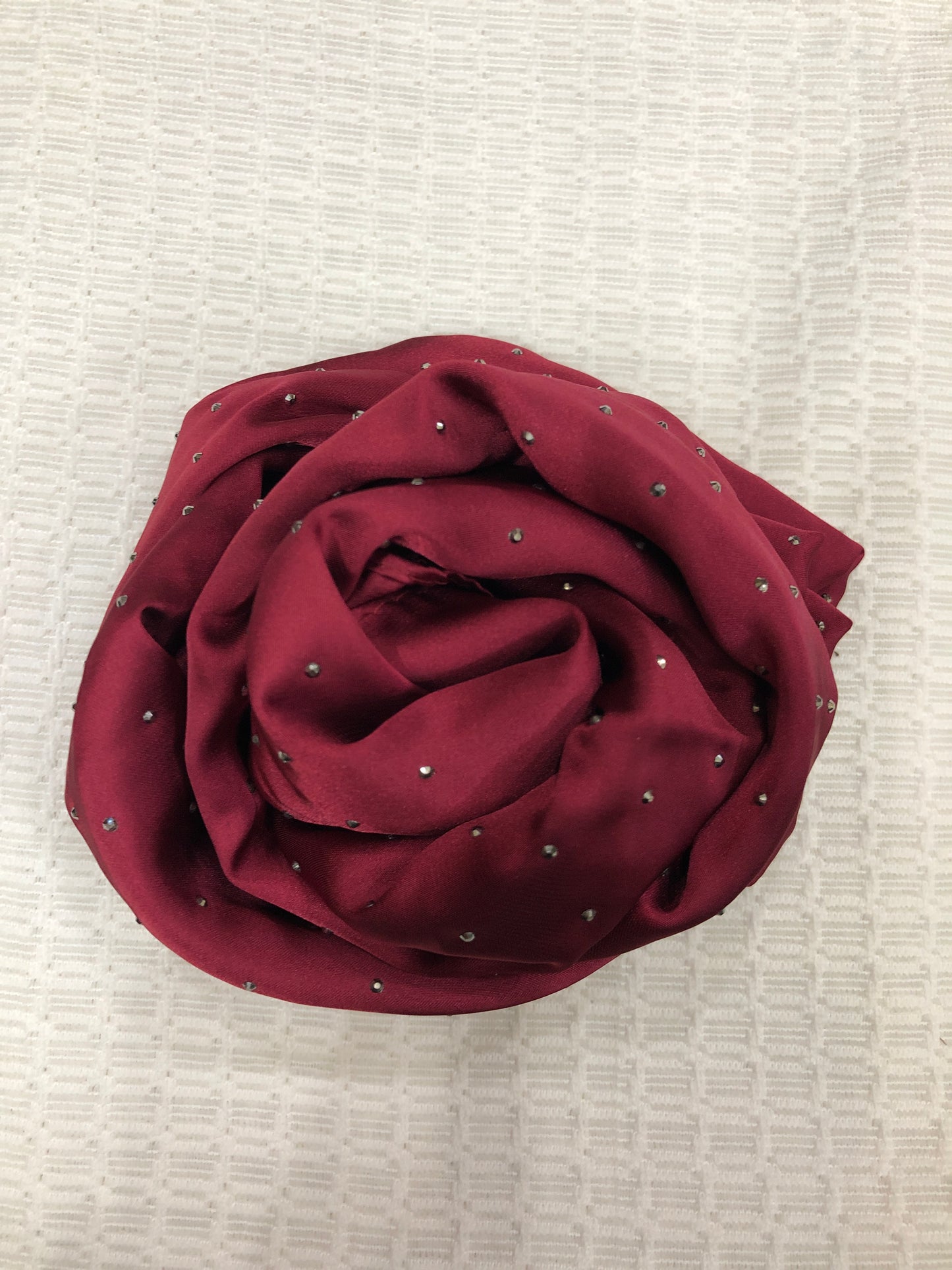 Studded Silk Hijab - Vine (Black Stud)