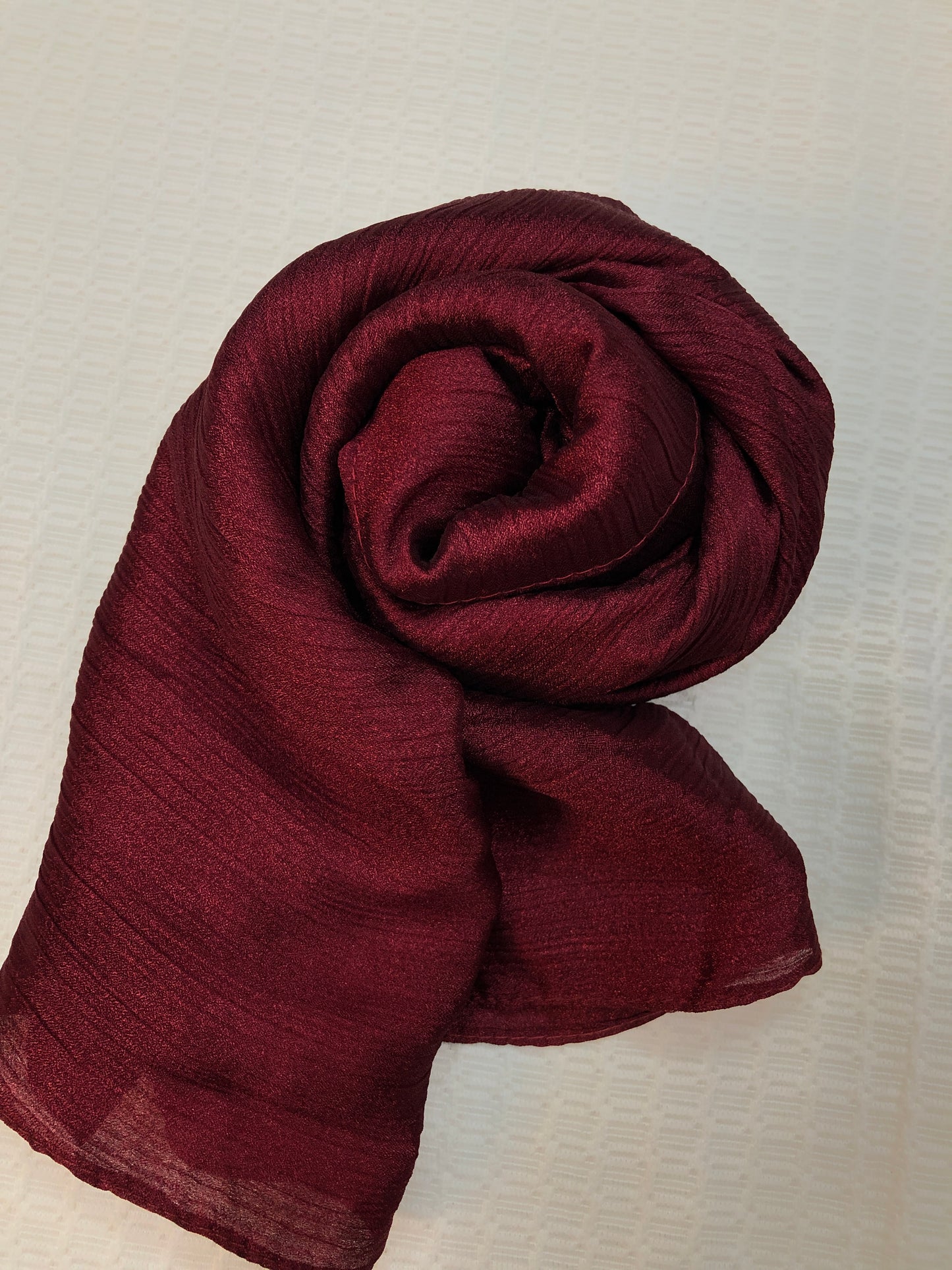 Crinkle Shiffon Hijab- Maroon