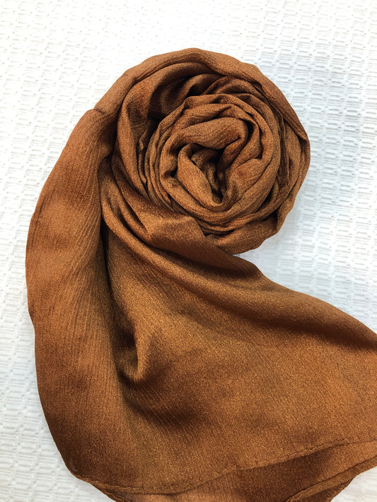 Crinkle Shiffon Hijab - Copper