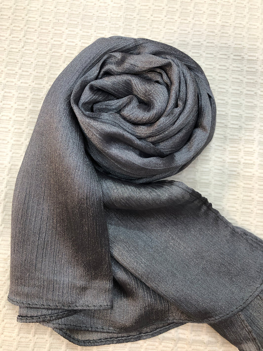 Crinkle Shiffon Hijab - Pewter