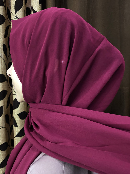 Shiffon Hijab - Boysenberry
