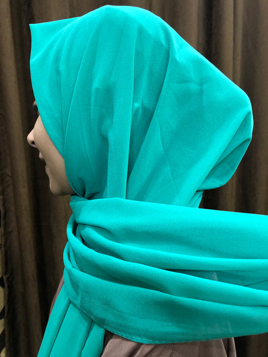 Shiffon Hijab - Cyan