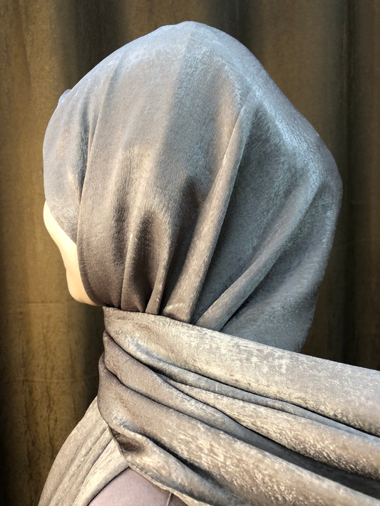 Velvet Silk Hijab - Beige